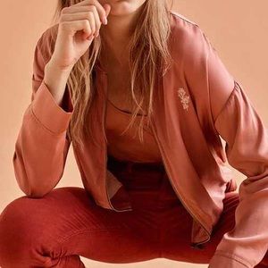 Satin Cleo Bomber Jacket